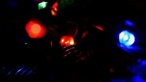 Led Christmas lights Stock Footage 247229831