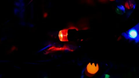Led Christmas lights Stock Footage 247229866