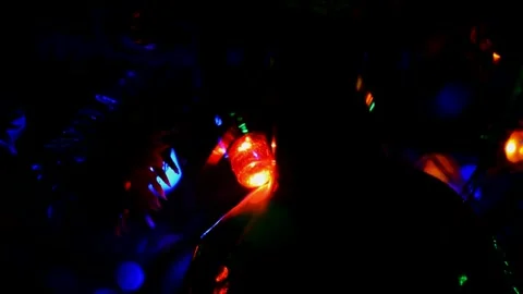 Led Christmas lights Stock Footage 247229917