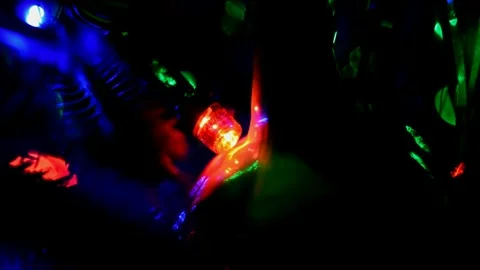 Led Christmas lights Stock Footage 247229919