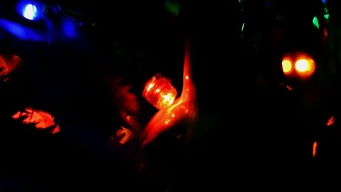 Led Christmas lights Stock Footage 247229948