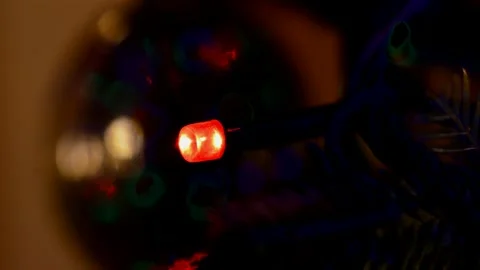 Led Christmas lights Video stock 247230254