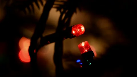 Led Christmas lights Stock Footage 247230901