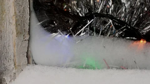 Led Christmas lights Stock Footage 247554458