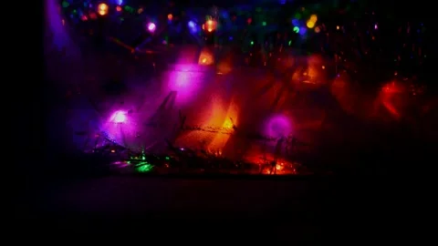 Led Christmas lights Stock Footage 247602399