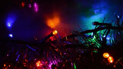 Led Christmas lights Stock Footage 247644199
