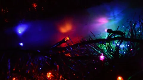 Led Christmas lights Stock Footage 247645138