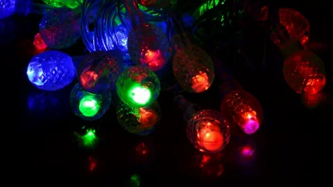 Led Christmas lights Stock Footage 291220628