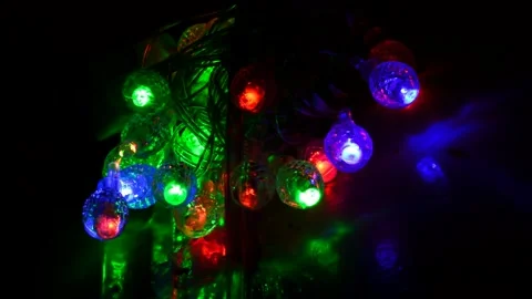 Led Christmas lights Stock Footage 291374984