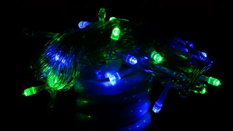 Led Christmas lights Stock Footage 291537699
