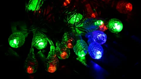 Led Christmas lights Stock Footage 291537998