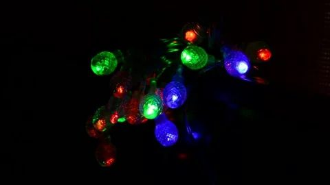 Led Christmas lights Stock Footage 291538542