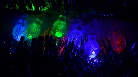 Led Christmas lights Stock Footage 291566529