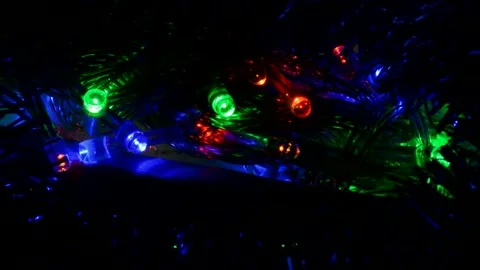 Led Christmas lights Stock Footage 291569013