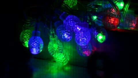 Led Christmas lights Stock Footage 291586347