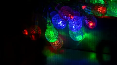 Led Christmas lights Vídeo Stock 291586415