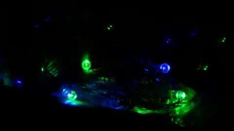 Led Christmas lights Stock Footage 291586522