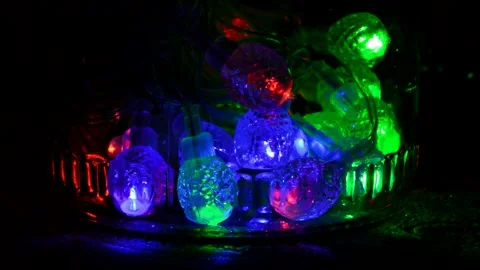 Led Christmas lights Stock Footage 291588606