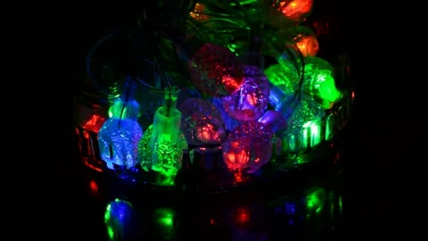 Led Christmas lights Stock Footage 291593795