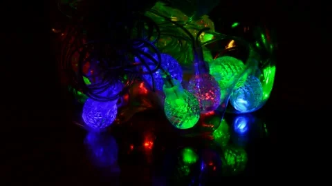 Led Christmas lights Stock Footage 291594809