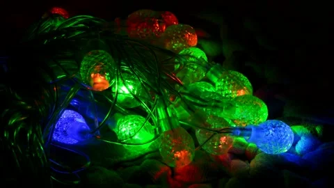 Led Christmas lights Stock Footage 291600427