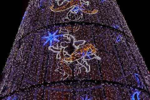 Led christmas tree Stock Photos