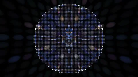 LED circle art screen Stock Footage 10701913