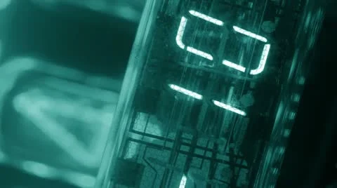Led clock collection, nixie numbers Stock Footage 21796321