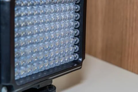LED continuous light on book shelf Stock Photos