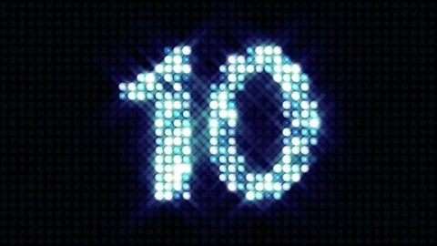 LED Countdown Stock Footage 70404055