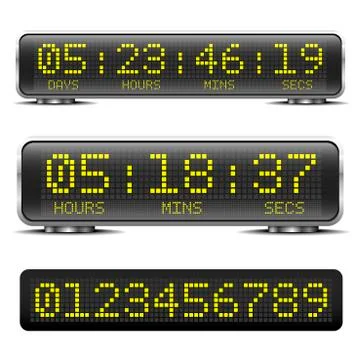 LED countdown timer Stock Illustration