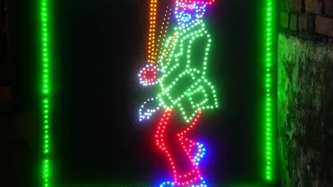 LED Cricket Player Display 스톡 동영상 328522201