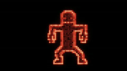 LED Dancer Red. Stock Footage 543802