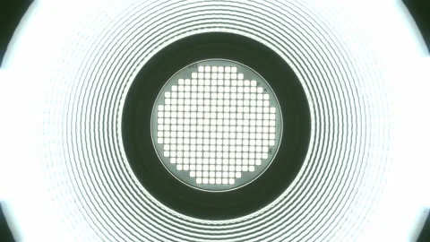 LED Daylight COB on Softbox Dimming to maximum brightness Stock Footage 157910120
