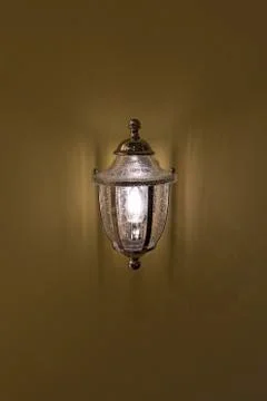 LED decoration lights idea on wall create shape with light and shadow. Modern Stock Photos