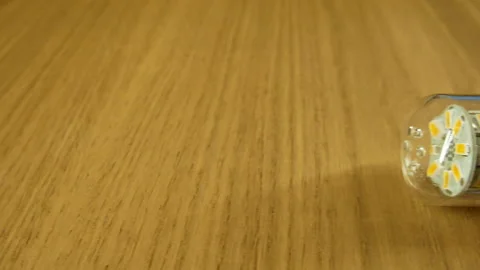 LED diode lamp corn in a plastic bulb with a base E27. Stock-Footage 130706444