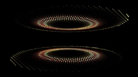 LED discs rotating Stock Footage 76774362