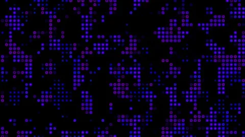 Led Display Pattern Abstract Studio Background Loop Neon Blue Stock Footage 281359724
