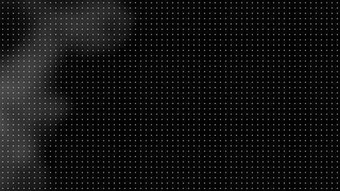 LED dot and grid pattern flows through geometric distortion in dark 4K Stock Footage 348599497