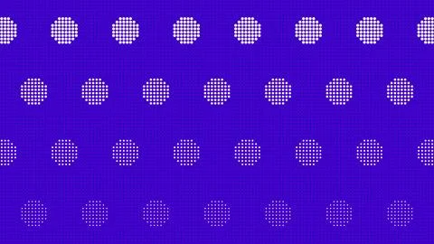 LED Dot Large Glowing White Polka Dot Background on Blue Stock Illustration