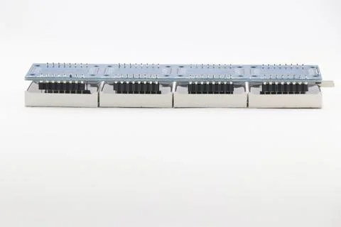 Led dot matrix display connected in series that can be interfaced Stockfoto's