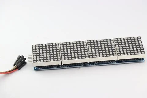 LED dot matrix display module for making electronic projects isolated Stock Photos