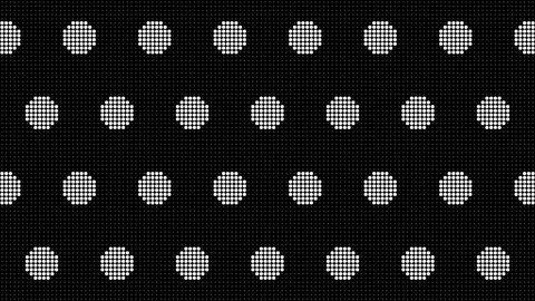 LED Dot Polka Dots Growing Loop White on Black Stock Footage 330564273