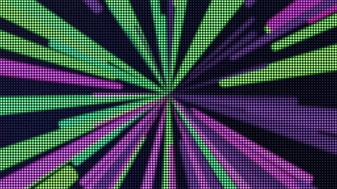 LED Dot Radial Light Lines Pink Green Purple Loop Vídeo Stock 330564265