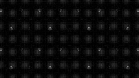 LED Dot Small Glowing White Polka Dot Background on Black Digital Pattern Illustrazione stock