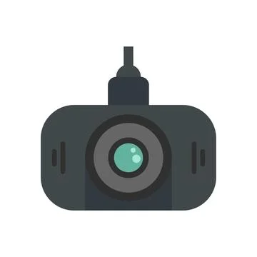 Led dvr camera icon flat isolated 스톡 일러스트