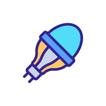 Led egg shape lamp icon vector outline illustration Stock Illustration