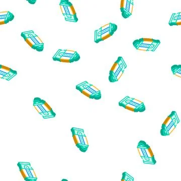 Led electronic lamp isometric icon seamless pattern Stock Illustration