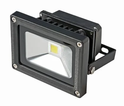 Led energy saving floodlight. Stock Photos