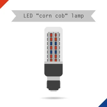 LED energy saving lamp bulb Stock Illustration